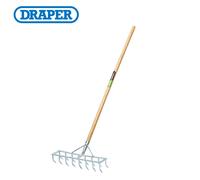 Draper 09994 Long Handled Steel Harrow Rake/Scarifier Galv.