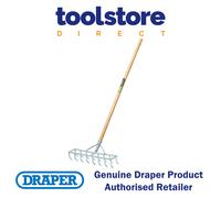 Draper 09994 Long Handled Steel Harrow Rake/Scarifier Galv.