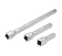 Draper 1/2"D 3 Piece Extension Bar Set knurled Ring Satin Finish 16426