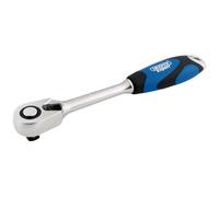 Draper 1/2"D 72 Tooth Soft Grip Reversible Ratchet Soft Grip Handle 26504