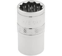 Draper 33641 1/2-Inch Square Drive Polished Chrome Imperial Socket, 5/8-Inch Size, Blue