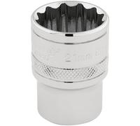 Draper 1/2" Drive Hi Torq Bi Hexagon Socket Metric 1/2" 21mm