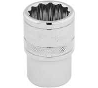 Draper HI-TORQ® 12 Point Socket, 1/2"" Sq. Dr., 18mm