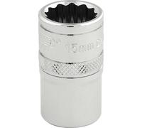 Draper 1/2" Drive Hi Torq Bi Hexagon Socket Metric 1/2" 15mm