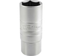Draper 16783 1/2" Square Drive 14MM Thread 6 Point Satin Chrome Spark Plug Socket