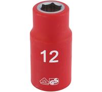 Draper 1/2" Drive VDE Fully Insulated Hexagon Socket Metric 1/2" 12mm