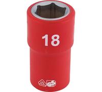 Draper 1/2" Drive VDE Fully Insulated Hexagon Socket Metric 1/2" 18mm