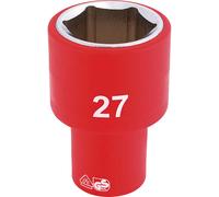Draper 1/2" Drive VDE Fully Insulated Hexagon Socket Metric 1/2" 27mm