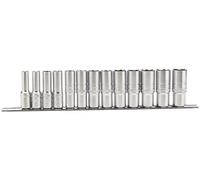 Draper Expert 16500 Imperial Deep Socket On A Metal Rail 1/2in Sq. Dr. (13 Piece) per set