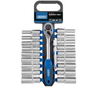 Draper 16377 Combined Mm/Af Deep Socket And Ratchet Set 1/2in Sq. Dr. (20 Piece) per set
