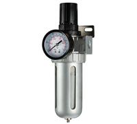 Draper 1/4" BSP Filter/Regulator Unit With 40-Micron Filter Steel Screw-On Bowl