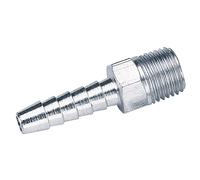Draper 1/4" BSP Taper 1/4" Bore PCL Male Screw Tailpieces 5 Pieces Silver