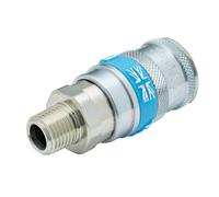 Draper 1/4" BSP Taper Male Thread Vertex Air Hose Coupling 51402