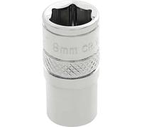 Draper 1/4" Drive Polished Finish Hexagon Socket Metric 1/4" 8mm