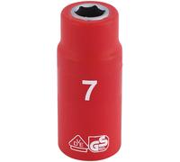 Draper 1/4" Drive VDE Fully Insulated Hexagon Socket Metric 1/4" 7mm