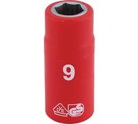 Draper 1/4" Drive VDE Fully Insulated Hexagon Socket Metric 1/4" 9mm