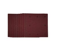 Draper 1/4 Sanding Sheets With Hook & Loop 115mm x 105mm 80 Grit 10 Pieces
