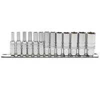 Draper 1/413PC MET. DEEP SOCKET RAIL 16490 Deep Metric Socket Set on a Metal
