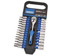 Draper 1/4in. Square Drive Socket Set 27 Piece Metric - 16370