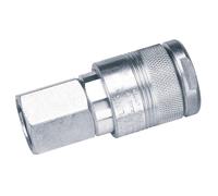 Draper 1 x 1/2 BSP Female Thread Air Line Coupling For Power Tools Silver