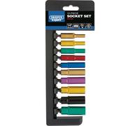 Draper 10 Piece 1/4" Drive Coloured Deep Hex Socket Set Metric 1/4"