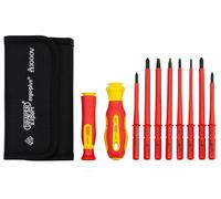 Draper 10 Piece VDE Insulated Interchangeable Blade Screwdriver Set in Tool Roll
