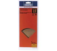 DRAPER 10 x GLASSPAPER SHEET ASSORTMENT 280 x 115MM