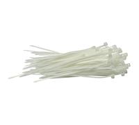 Draper 100 Piece Cable Ties Wraps | 100mm White Zip Ties | Heavy Duty Nylon Cable Wire Management | 70390
