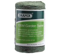 Draper 100m Garden Twine | Strong Garden String | Jute Twine String for Climbing Plants - Green | 40398