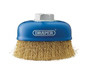 Draper 100MM Brassed Steel Crimped Wire Wheel Brush M14 41431