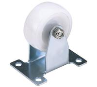 Draper 100mm Dia. Fixed Plate Fixing Nylon Wheel - S.w.l. 125Kg 65507