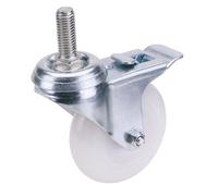 Draper 100mm Dia. Swivel Bolt Fixing Nylon Wheel With Brake - S.w.l. 125Kg 65506