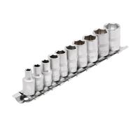 Draper 10pc 1/4" Socket Set Rail - 16398