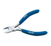 Draper 110mm Diagonal Side Cutter Pliers| Textured Grips Hand Tools | Carbon Steel Cutting Tool | Double Leaf Springs | Hardened Jaws and Cutting Edges | 60743