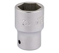 Draper 11101 Elora Hexagon Socket, 1/4" Square Drive, 12mm