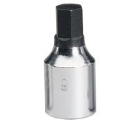 Draper 11127 Elora Hexagon Screwdriver Socket, 1/4" Square Drive, 6mm