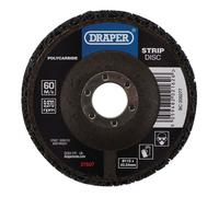 Draper 37607 Polycarbide Strip Disc 115Mm 22.23Mm 180 Grit Black each 1