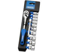Draper Socket & Ratchet Set 16371 - 3/8" Drive Metric 12-Piece - Blue