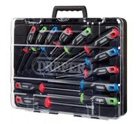 Draper 12 Piece Soft Grip Slotted, Philips, Pozidriv Screwdriver Set Case 13436