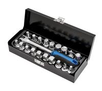 Draper 12396 Oil Drain Sump Plug Key Set, 3/4" Sq. Dr. (20 Piece), Silver