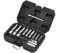 Draper 12397 Thin Wall PSG Glow Plug Socket Set, 3/8" & 1/4" Sq. Dr. 18 Pcs