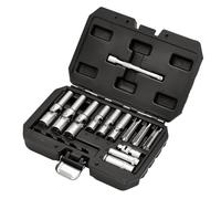 Draper Thin Wall Psg Glow Plug Socket Set 3/8in And 1/4in Sq. Dr. (18 Piece) Pk 1 12397