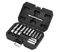 Draper Thin Wall Psg Glow Plug Socket Set 3/8in And 1/4in Sq. Dr. (18 Piece) Pk 1 12397