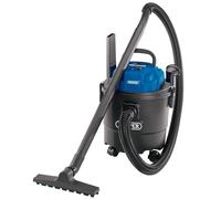Draper 1250W 15L Wet and Dry Vaccum Cleaner | 1.5m Flexible Hose and Acessories |25 l/s Max Airflow | 18 kPa Vacuum Pressure | Home Car Carpet
