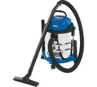 Draper 1250W 20 L Wet and Dry Vaccum Cleaner | 1.5m Flexible Hose and Acessories | 25 l/s Max Airflow | 15 kPa Vacuum Pressure | Home Car Carpet