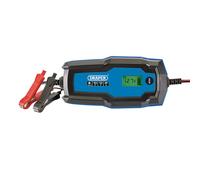 Draper 12V/6V Smart Charger | Battery Maintainer (10A) | Integrated Charging Leads | Trickle Car Battery Charger | Portable Jump Starter | 53491