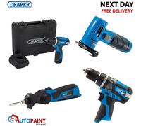 Draper 12V Cordless Electric Combi Drill 10.8V Soldering Iron Angle Grinder