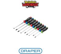 Draper 13487 Pound Thru Soft Grip Screwdriver Set (9 Piece)