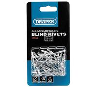 Draper 13555 Blind Rivets, 3.2mm x 10.8mm, Blue, Pack of 50