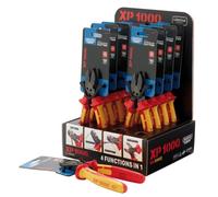 Draper 13617 Xp1000 Counter Top Display Of Vde 180mm 4-In-1 Combination Cutters (10 Piece)